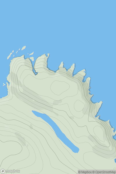 Thumbnail image for St Abb's Head showing contour plot for surrounding peak