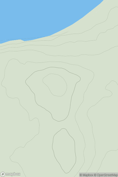Thumbnail image for Gullane Hill showing contour plot for surrounding peak