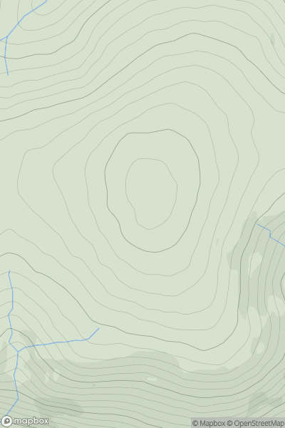 Thumbnail image for Slieau Lhean showing contour plot for surrounding peak