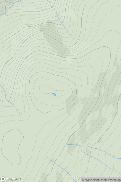 Thumbnail image for Slieau Dhoo showing contour plot for surrounding peak