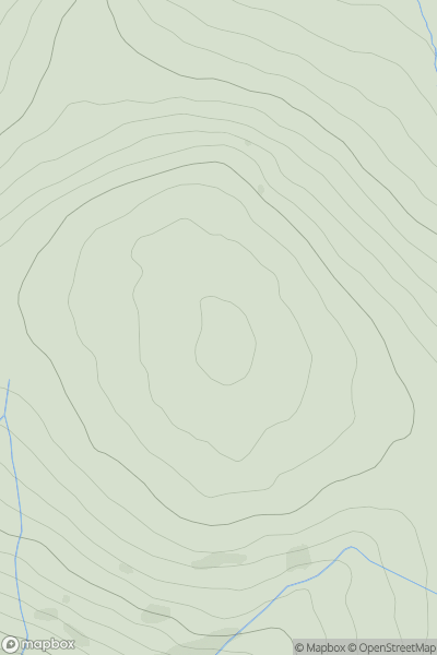 Thumbnail image for Slieau Managh showing contour plot for surrounding peak