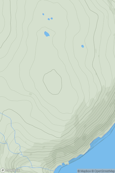 Thumbnail image for Barony Hill showing contour plot for surrounding peak