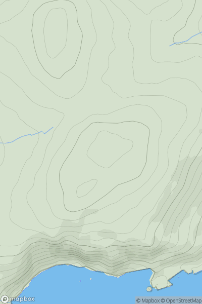 Thumbnail image for Cronk ny Arrey showing contour plot for surrounding peak
