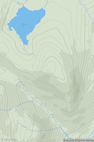 Thumbnail image for Moel Berfedd showing contour plot for surrounding peak