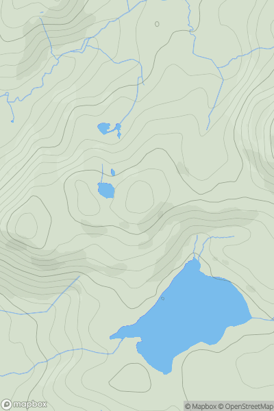 Thumbnail image for Craig y Garreg-lwyd showing contour plot for surrounding peak