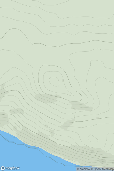 Thumbnail image for Pen Garneddwen showing contour plot for surrounding peak