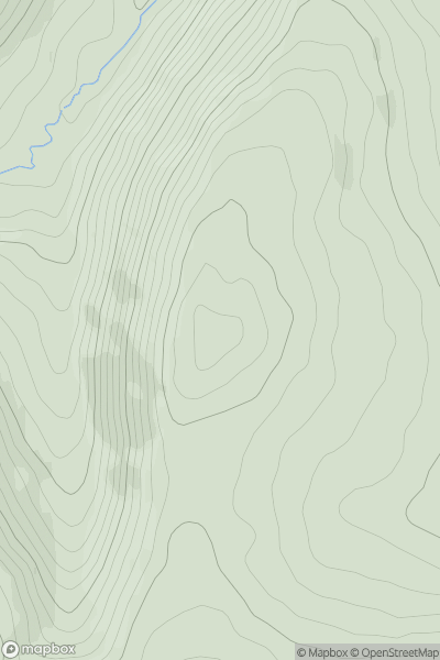 Thumbnail image for Pen Tan-y-graig showing contour plot for surrounding peak