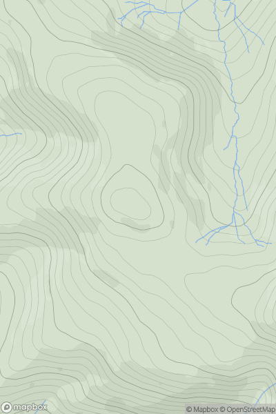 Thumbnail image for Moel Dywyll showing contour plot for surrounding peak