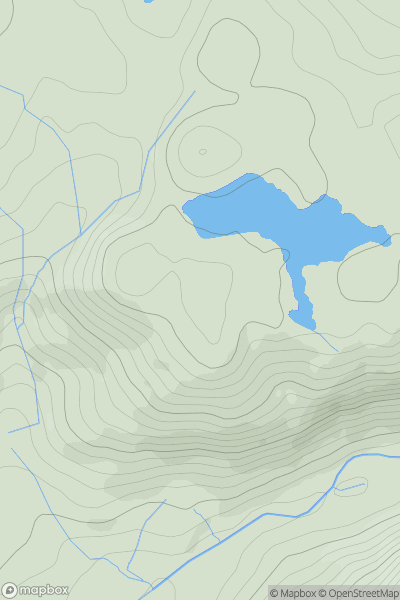 Thumbnail image for Y Garn South Top showing contour plot for surrounding peak