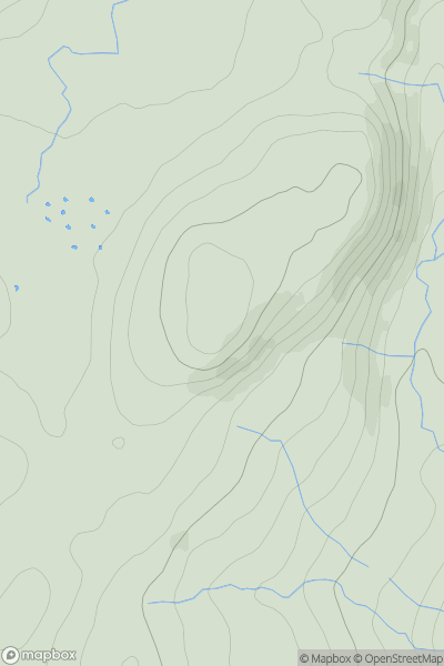 Thumbnail image for Dyrysgol showing contour plot for surrounding peak