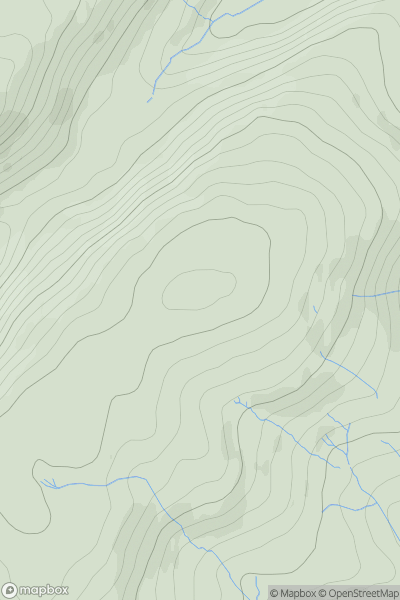 Thumbnail image for Moel Llys-y-coed showing contour plot for surrounding peak