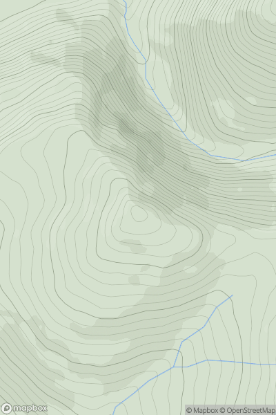 Thumbnail image for Foel Pandy showing contour plot for surrounding peak