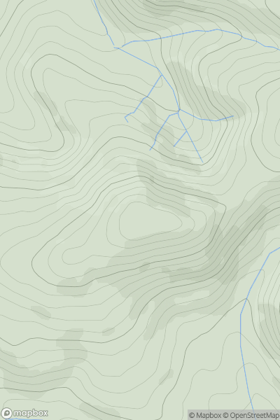 Thumbnail image for Foel Wylfa showing contour plot for surrounding peak