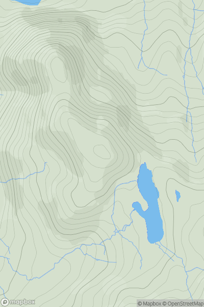 Thumbnail image for Carreg-y-Saeth showing contour plot for surrounding peak