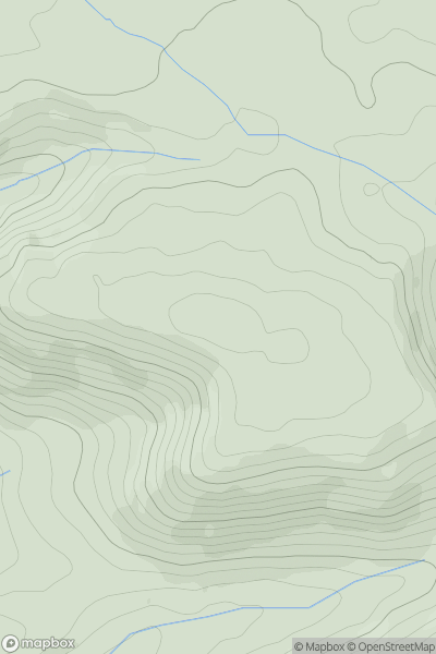 Thumbnail image for Craig-yr-hwch showing contour plot for surrounding peak