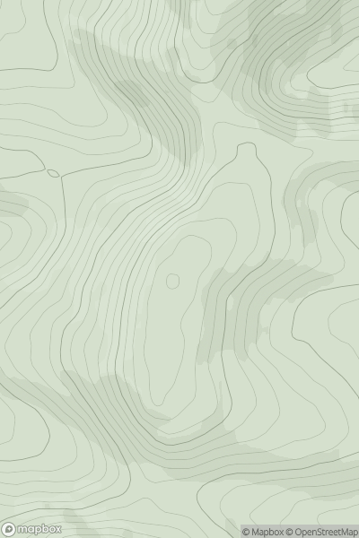 Thumbnail image for Moel Llanfair showing contour plot for surrounding peak