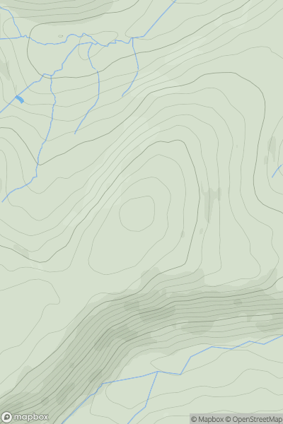 Thumbnail image for Bryn Ocyn showing contour plot for surrounding peak