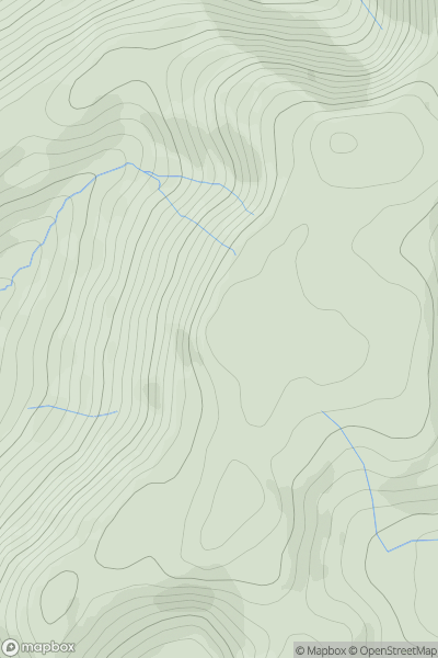 Thumbnail image for Mynydd Copog showing contour plot for surrounding peak