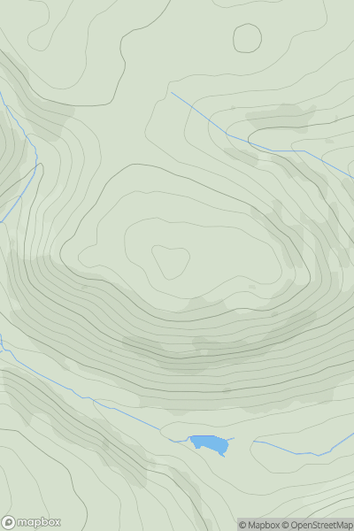 Thumbnail image for Hen Graig showing contour plot for surrounding peak