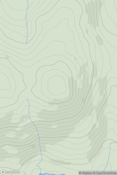 Thumbnail image for Craig y Ganllwyd showing contour plot for surrounding peak