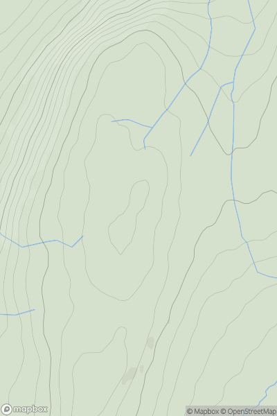 Thumbnail image for Ffridd-y-fedw showing contour plot for surrounding peak