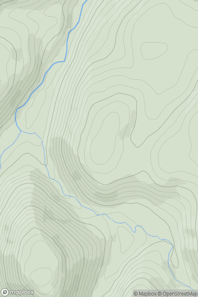 Thumbnail image for Craig Foel-y-ddinas showing contour plot for surrounding peak