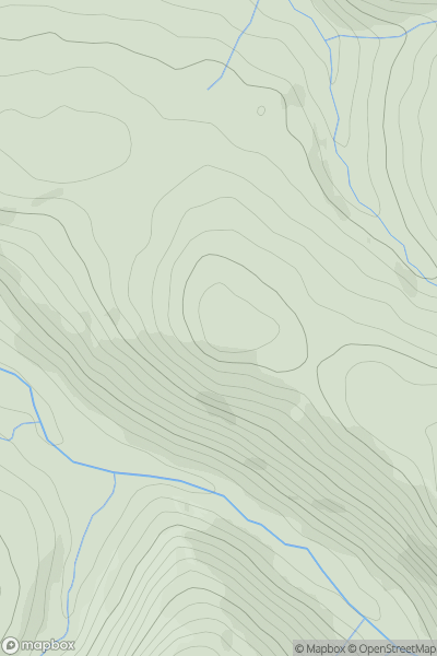 Thumbnail image for Moel Maes-y-llech showing contour plot for surrounding peak