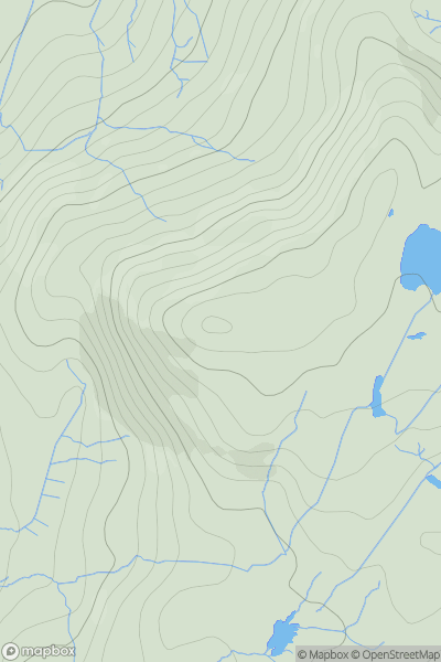 Thumbnail image for Moel y Geifr showing contour plot for surrounding peak