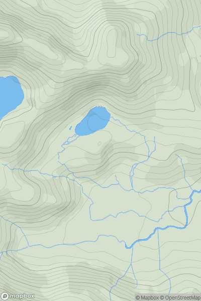 Thumbnail image for Clogwyn Pen Llechen showing contour plot for surrounding peak