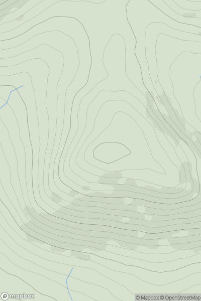 Thumbnail image for Moel Bronmiod showing contour plot for surrounding peak