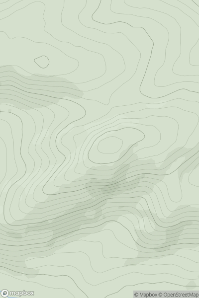 Thumbnail image for Pen Coed y Bwlch showing contour plot for surrounding peak