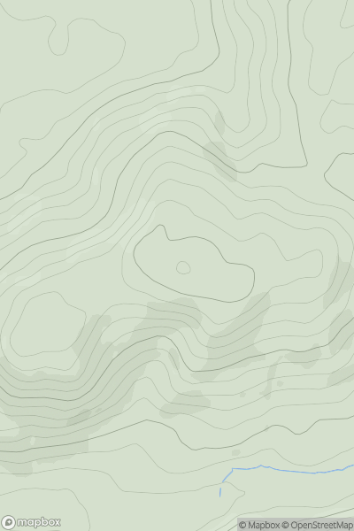 Thumbnail image for Moel Garegog showing contour plot for surrounding peak