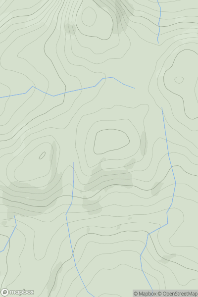 Thumbnail image for Cerniau West Top showing contour plot for surrounding peak