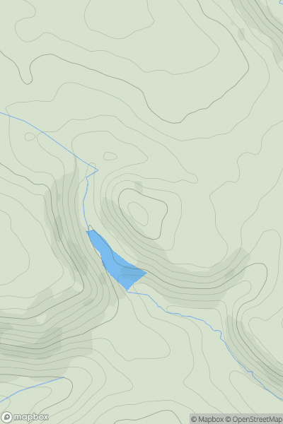Thumbnail image for Pen-y-gwely showing contour plot for surrounding peak