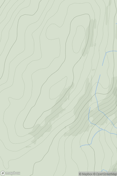 Thumbnail image for Creachan Dubh showing contour plot for surrounding peak