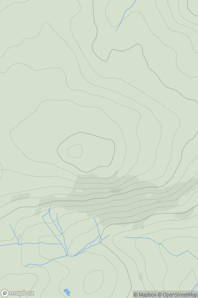 Thumbnail image for Boncyn Foel-bach showing contour plot for surrounding peak