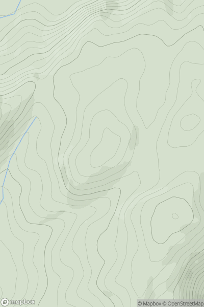 Thumbnail image for Clogwyn Mannod NW Top showing contour plot for surrounding peak