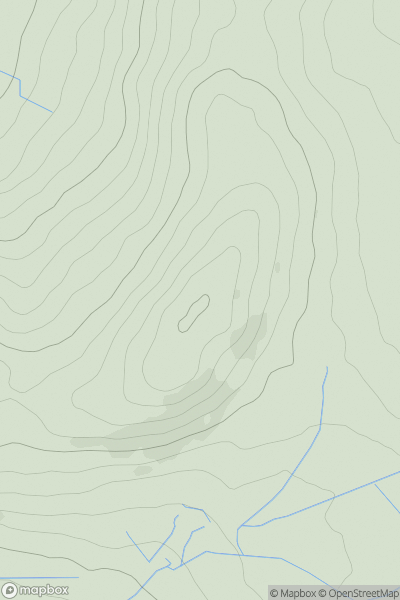 Thumbnail image for Parc Drysgol showing contour plot for surrounding peak