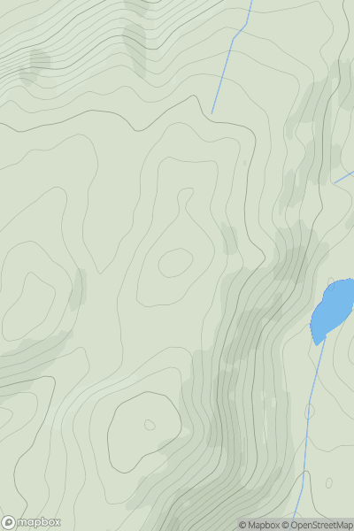 Thumbnail image for Clogwyn Pryfed showing contour plot for surrounding peak