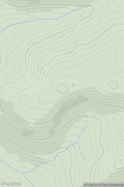 Thumbnail image for Mynydd Lledrod showing contour plot for surrounding peak