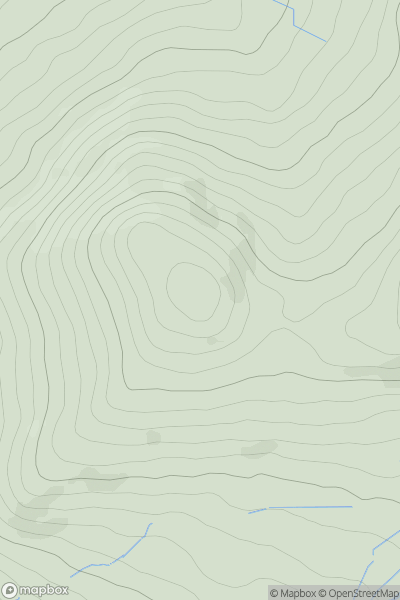 Thumbnail image for Moel Rhiwen showing contour plot for surrounding peak