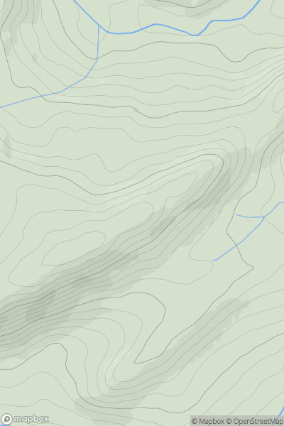 Thumbnail image for Craig Garth-bwlch showing contour plot for surrounding peak