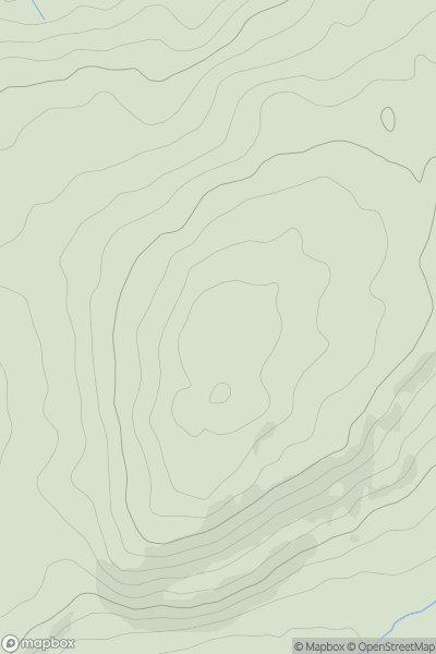 Thumbnail image for Bryniau'r-plas showing contour plot for surrounding peak