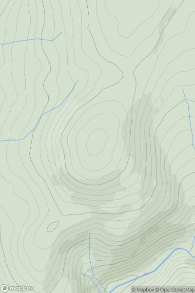 Thumbnail image for Moel Gwynfynydd showing contour plot for surrounding peak