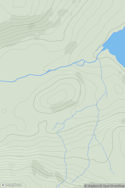 Thumbnail image for Foel Bodrenig showing contour plot for surrounding peak