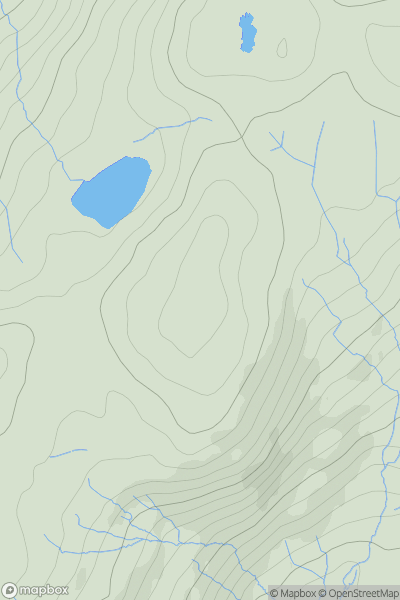 Thumbnail image for Moel Goedog East Top showing contour plot for surrounding peak