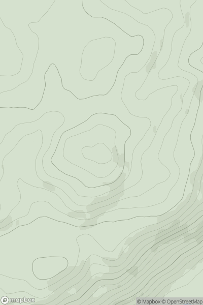 Thumbnail image for Mynydd Mynyllod SE Top showing contour plot for surrounding peak
