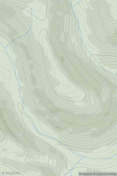 Thumbnail image for Mynydd Gartheiniog South Top showing contour plot for surrounding peak