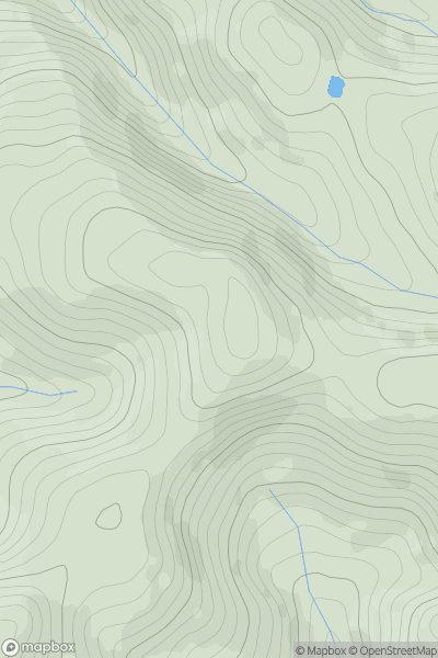 Thumbnail image for Mynydd Pen-lan showing contour plot for surrounding peak