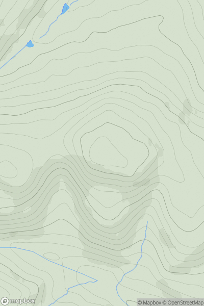 Thumbnail image for Moel Fechan showing contour plot for surrounding peak